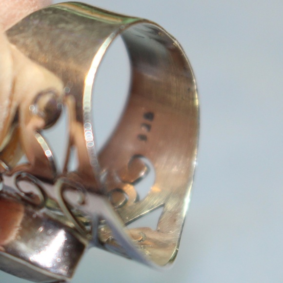 Silver and quartz crystal gem ring - Picture 5 of 9